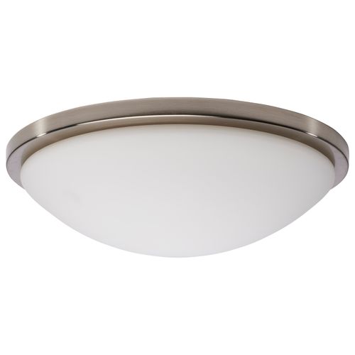 Main product image of Button 17 Inch LED Flush Mount Fixture Brushed Nickel Finish CCT Selectable 120 Volts