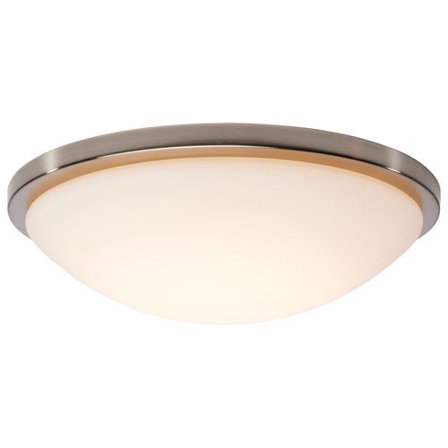 Main product image of Button 17 Inch LED Flush Mount Fixture Brushed Nickel Finish CCT Selectable 120 Volts