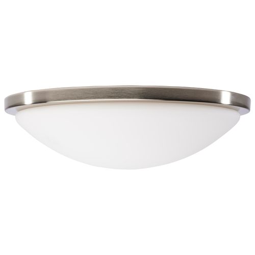 Main product image of Button 17 Inch LED Flush Mount Fixture Brushed Nickel Finish CCT Selectable 120 Volts