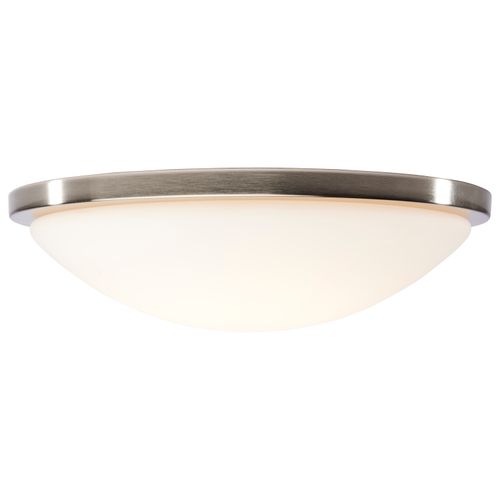 Main product image of Button 17 Inch LED Flush Mount Fixture Brushed Nickel Finish CCT Selectable 120 Volts