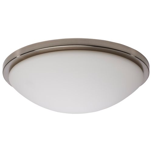 Main product image of Button 17 Inch LED Flush Mount Fixture Brushed Nickel Finish CCT Selectable 120 Volts