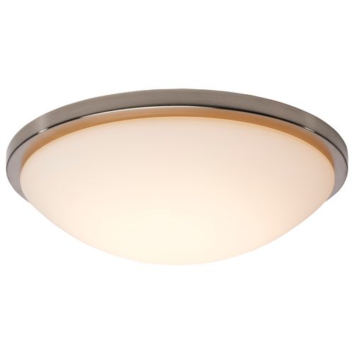 Main product image of Button 17 Inch LED Flush Mount Fixture Brushed Nickel Finish CCT Selectable 120 Volts