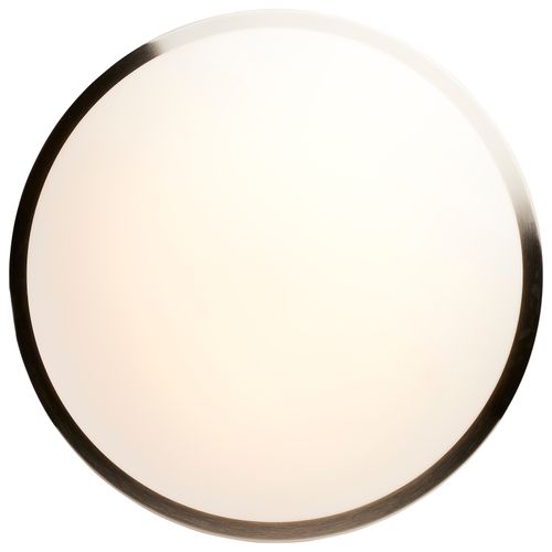 Main product image of Button 17 Inch LED Flush Mount Fixture Brushed Nickel Finish CCT Selectable 120 Volts