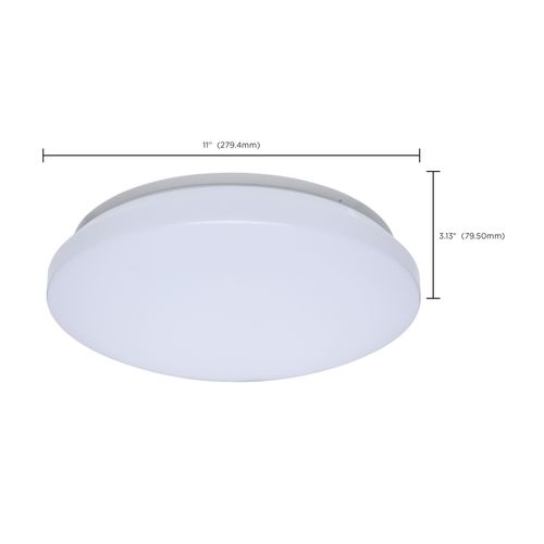 Main product image of 11" LED Cloud Fixture with Sensor, 11.5Ws, 27K/30K/35K/40K/50K CCT Selectable, Round Shape, White Finish, 120V