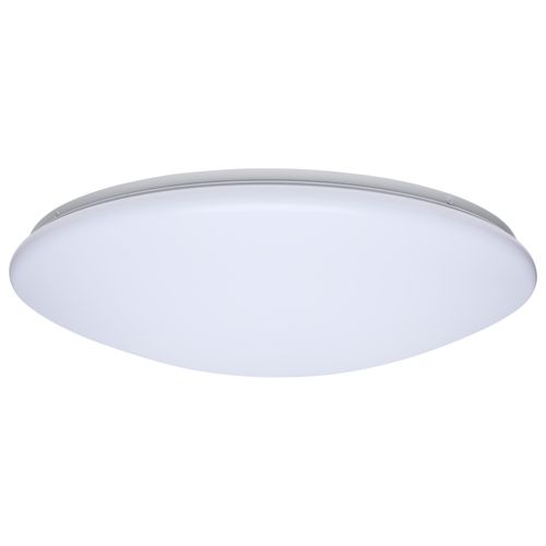 Main product image of 19" LED Cloud Fixture with Sensor, 25Ws, 27K/30K/35K/40K/50K CCT Selectable, Round Shape, White Finish, 120V