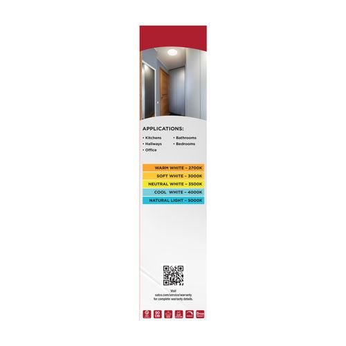 Main product image of 14" LED Cloud Fixture, 17Ws, 27K/30K/35K/40K/50K CCT Selectable, White Finish, Round Shape, 120-277V