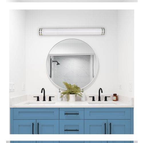 Main product image of Crispo, LED 49" Vanity, White Finish, 27K/3K/35K/4K/5K CCT Selectable