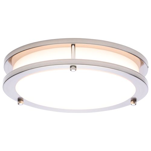Main product image of Glamour, LED 10" Flush Mount, Brushed Nickel Finish, 27K/3K/35K/4K/5K CCT Selectable
