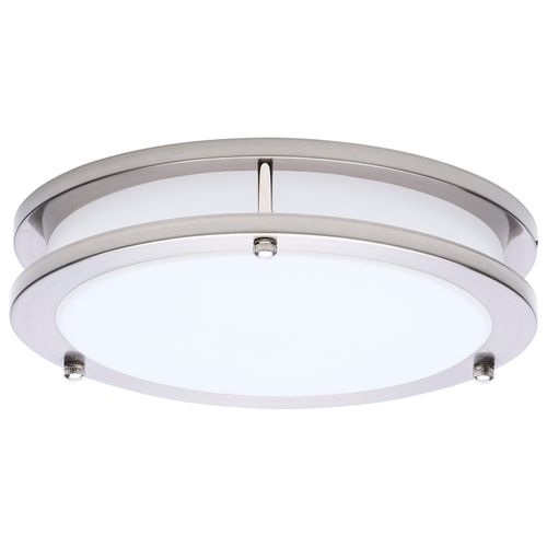 Main product image of Glamour, LED 10" Flush Mount, Brushed Nickel Finish, 27K/3K/35K/4K/5K CCT Selectable