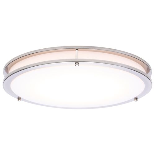 Main product image of Glamour, LED 17" Flush Mount, Brushed Nickel Finish, 27K/3K/35K/4K/5K CCT Selectable