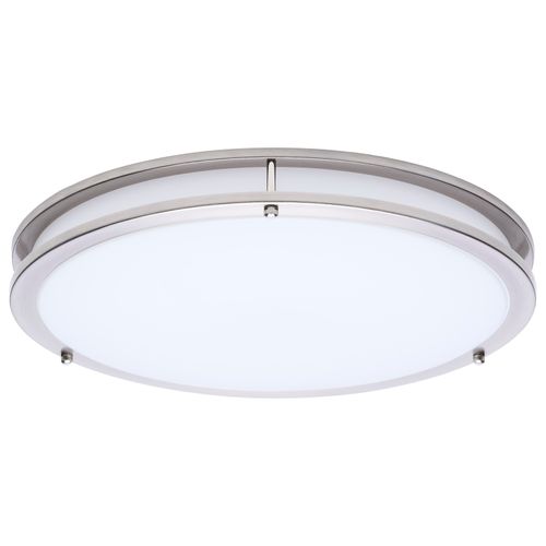 Main product image of Glamour, LED 17" Flush Mount, Brushed Nickel Finish, 27K/3K/35K/4K/5K CCT Selectable