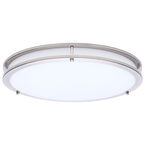 Main product image of Glamour, LED 17" Flush Mount, Brushed Nickel Finish, 27K/3K/35K/4K/5K CCT Selectable