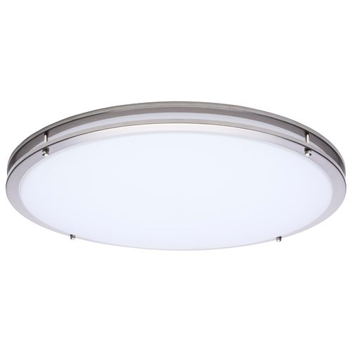 Main product image of Glamour, LED 24" Flush Mount, Brushed Nickel Finish, 27K/3K/35K/4K/5K CCT Selectable