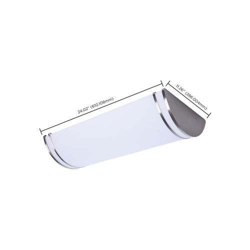 Main product image of Glamour, LED 25" Linear Flush Mount, Brushed Nickel Finish, 27K/3K/35K/4K/5K CCT Selectable