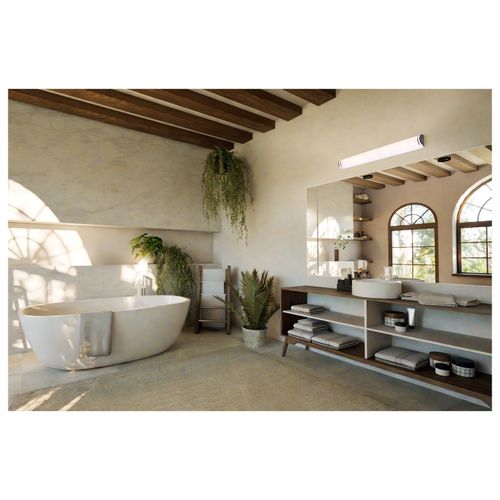 Main product image of Glamour, LED 50" Linear Flush Mount, Brushed Nickel Finish, 27K/3K/35K/4K/5K CCT Selectable