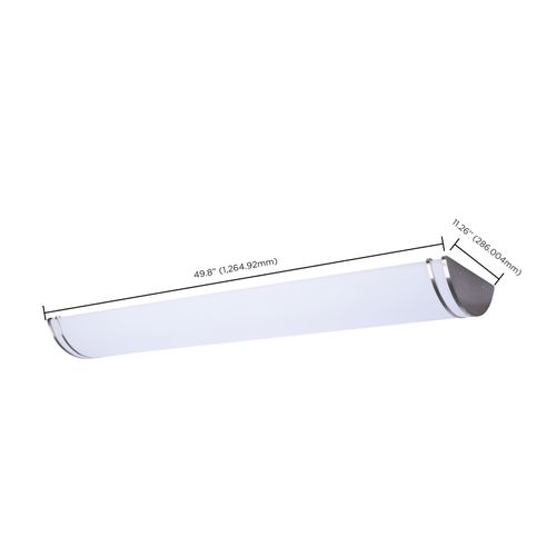 Main product image of Glamour, LED 50" Linear Flush Mount, Brushed Nickel Finish, 27K/3K/35K/4K/5K CCT Selectable