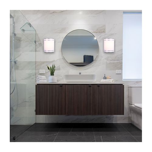 Main product image of Glamour, LED Wall Sconce, Brushed Nickel Finish, 27K/3K/35K/4K/5K CCT Selectable
