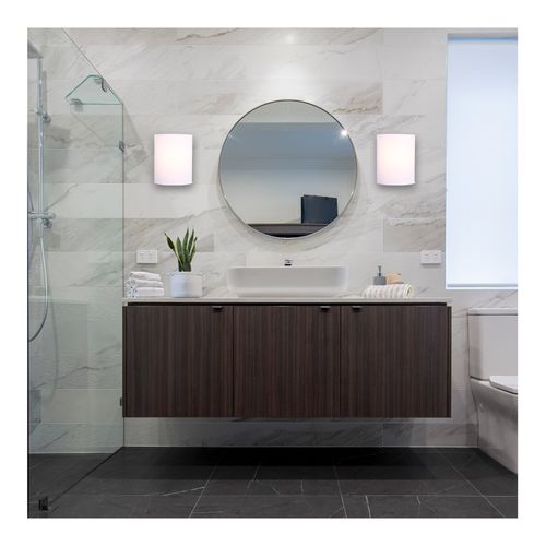 Main product image of Crispo, LED Wall Sconce, White Finish, 27K/3K/35K/4K/5K CCT Selectable
