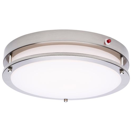 Main product image of Glamour, 13" LED Flush Mount, Emergency Battery, CCT Selectable, Brushed Nickel Finish