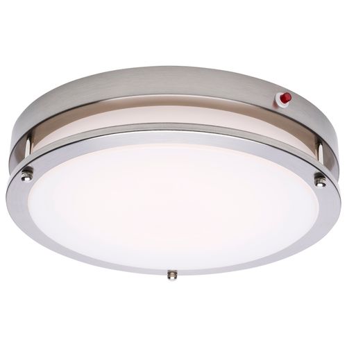 Main product image of Glamour, 13" LED Flush Mount, Emergency Battery, CCT Selectable, Brushed Nickel Finish