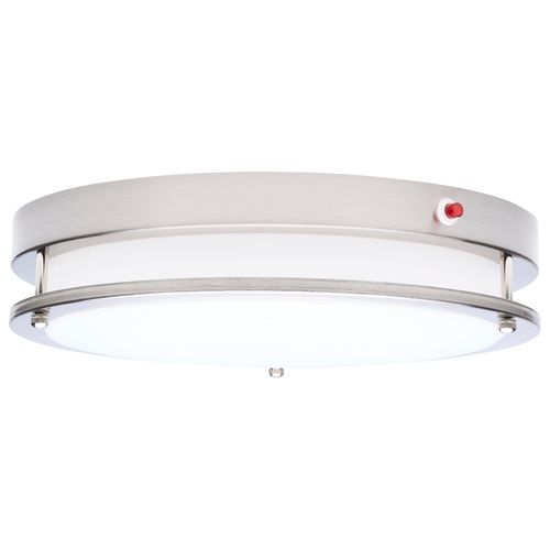 Main product image of Glamour, 13" LED Flush Mount, Emergency Battery, CCT Selectable, Brushed Nickel Finish