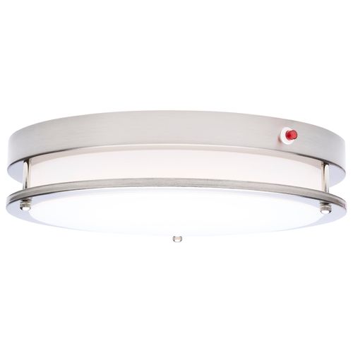 Main product image of Glamour, 13" LED Flush Mount, Emergency Battery, CCT Selectable, Brushed Nickel Finish