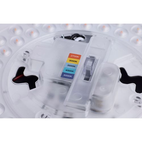 Main product image of Glamour, 13" LED Flush Mount, Emergency Battery, CCT Selectable, Brushed Nickel Finish