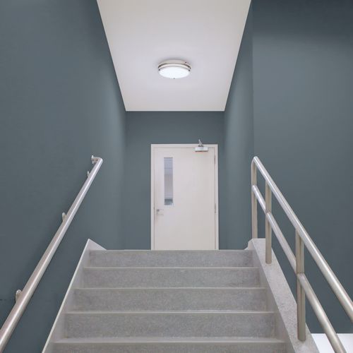 Main product image of Glamour, 13" LED Flush Mount, Emergency Battery, CCT Selectable, Brushed Nickel Finish