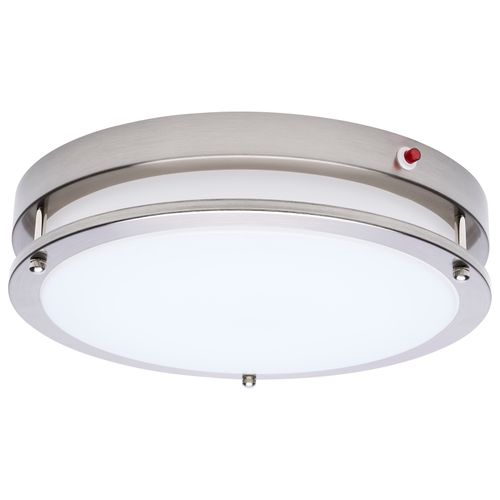 Main product image of Glamour, 13" LED Flush Mount, Emergency Battery, CCT Selectable, Brushed Nickel Finish