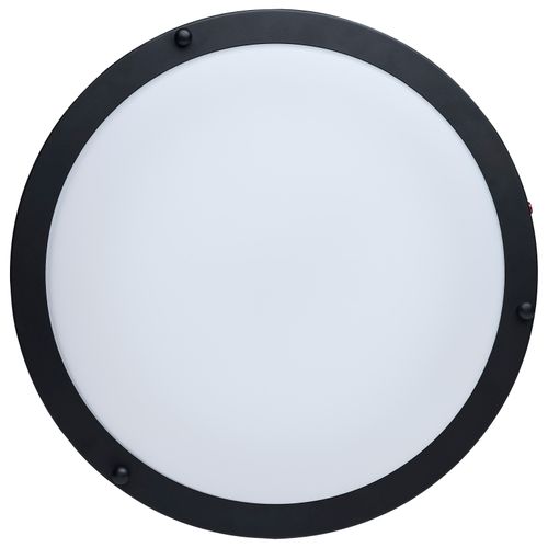 Main product image of Glamour, 13" LED Flush Mount, Emergency Battery, CCT Selectable, Black Finish