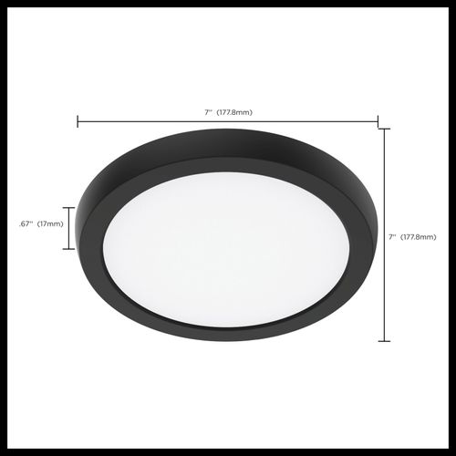 Main product image of Blink Performer 10 Watt LED 7 Inch Round Fixture Black Finish 5 CCT Selectable