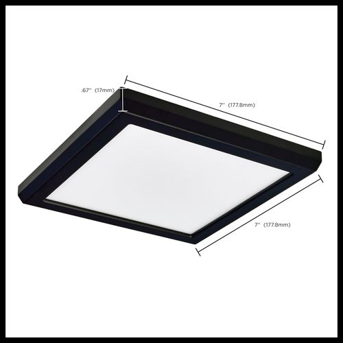 Main product image of Blink Performer 10 Watt LED 7 Inch Square Fixture Black Finish 5 CCT Selectable