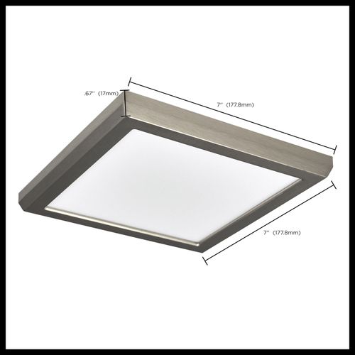 Main product image of Blink Performer 10 Watt LED 7 Inch Square Fixture Brushed Nickel Finish 5 CCT Selectable