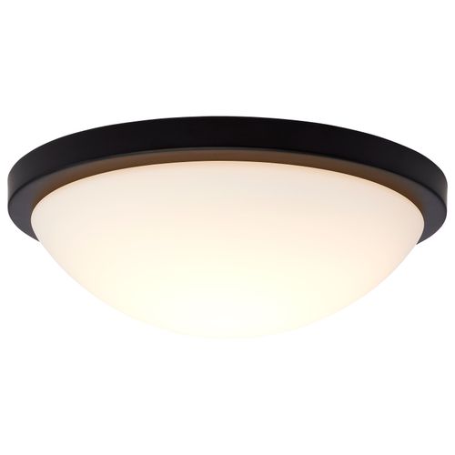 Main product image of Button 11 Inch LED Flush Mount Fixture Matte Black Finish CCT Selectable 120 Volts