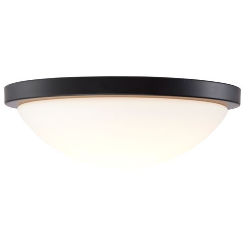 Main product image of Button 11 Inch LED Flush Mount Fixture Matte Black Finish CCT Selectable 120 Volts
