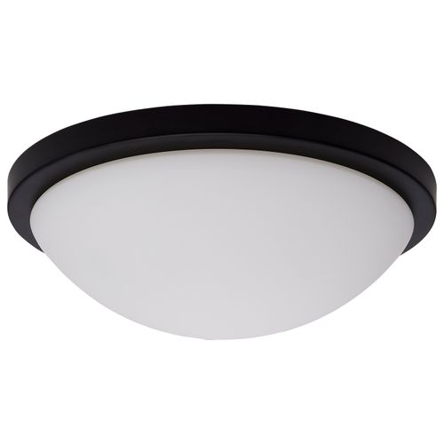 Main product image of Button 11 Inch LED Flush Mount Fixture Matte Black Finish CCT Selectable 120 Volts