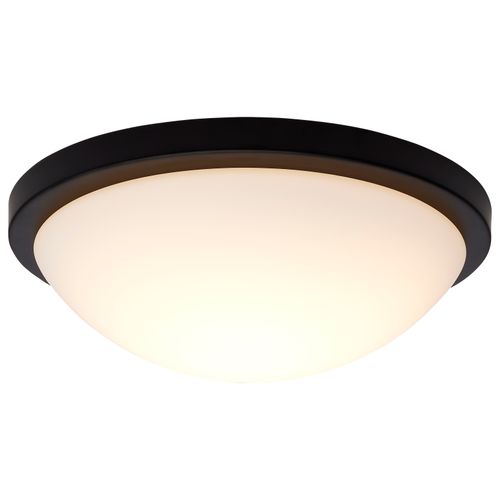 Main product image of Button 11 Inch LED Flush Mount Fixture Matte Black Finish CCT Selectable 120 Volts