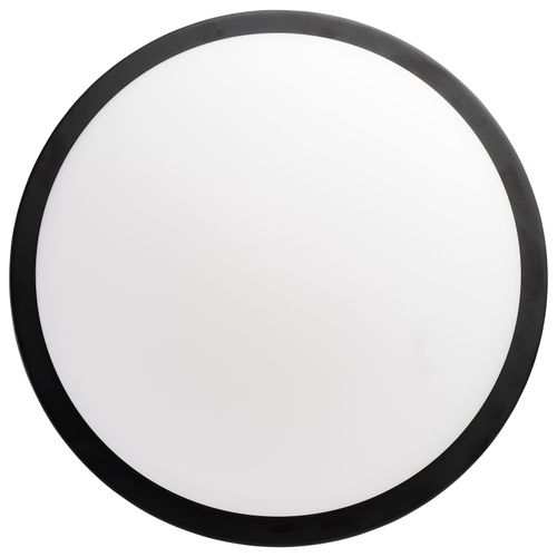 Main product image of Button 11 Inch LED Flush Mount Fixture Matte Black Finish CCT Selectable 120 Volts