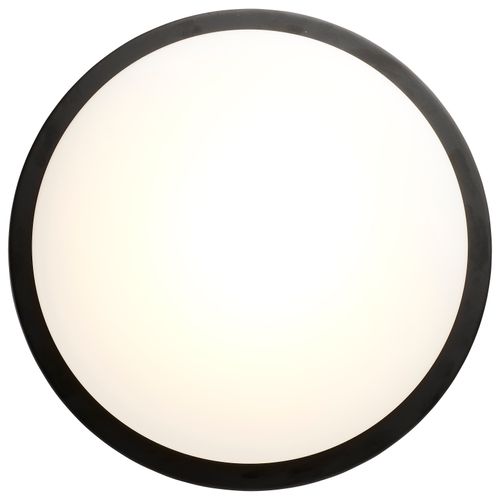 Main product image of Button 11 Inch LED Flush Mount Fixture Matte Black Finish CCT Selectable 120 Volts