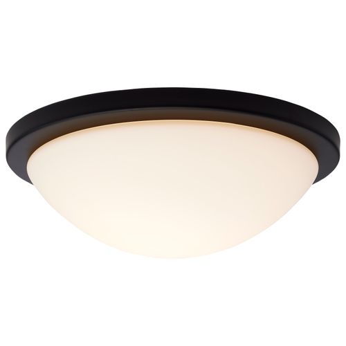 Main product image of Button 13 Inch LED Flush Mount Fixture Matte Black Finish CCT Selectable 120 Volts
