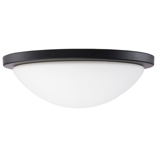 Main product image of Button 13 Inch LED Flush Mount Fixture Matte Black Finish CCT Selectable 120 Volts