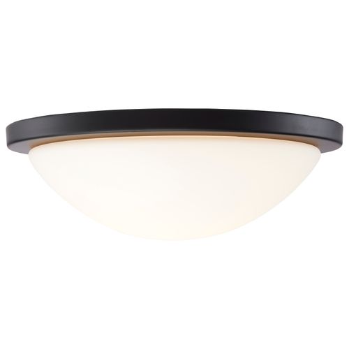 Main product image of Button 13 Inch LED Flush Mount Fixture Matte Black Finish CCT Selectable 120 Volts