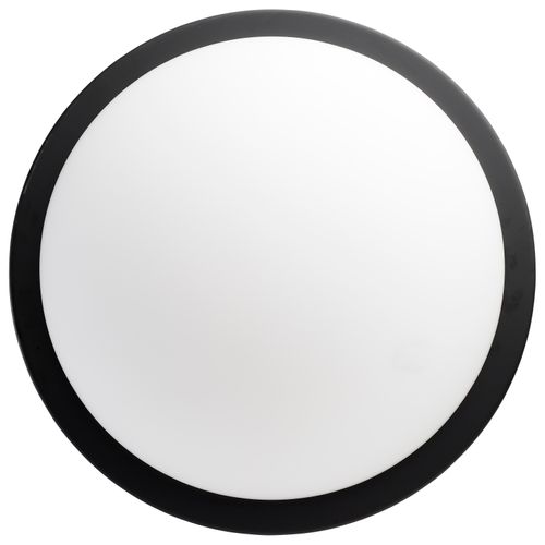 Main product image of Button 13 Inch LED Flush Mount Fixture Matte Black Finish CCT Selectable 120 Volts