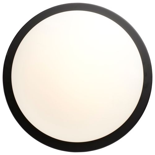Main product image of Button 13 Inch LED Flush Mount Fixture Matte Black Finish CCT Selectable 120 Volts