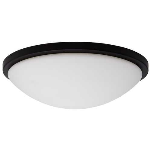 Main product image of Button 17 Inch LED Flush Mount Fixture Matte Black Finish CCT Selectable 120 Volts
