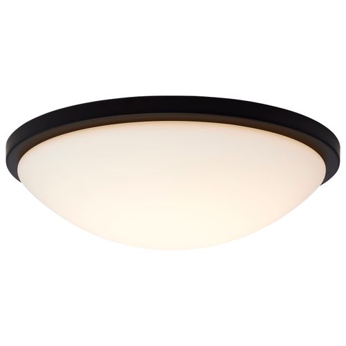 Main product image of Button 17 Inch LED Flush Mount Fixture Matte Black Finish CCT Selectable 120 Volts