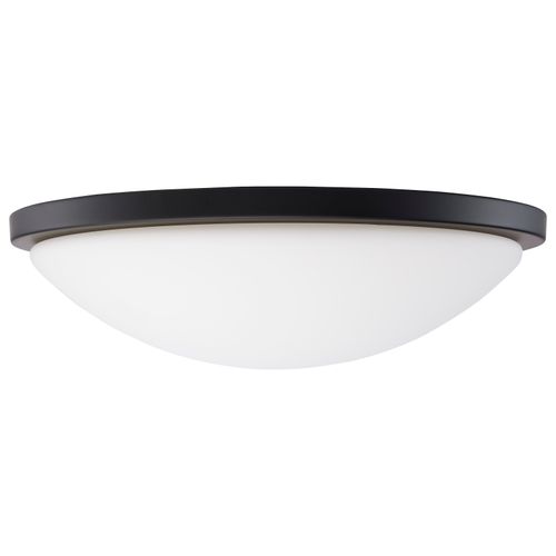 Main product image of Button 17 Inch LED Flush Mount Fixture Matte Black Finish CCT Selectable 120 Volts