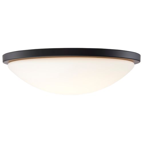 Main product image of Button 17 Inch LED Flush Mount Fixture Matte Black Finish CCT Selectable 120 Volts