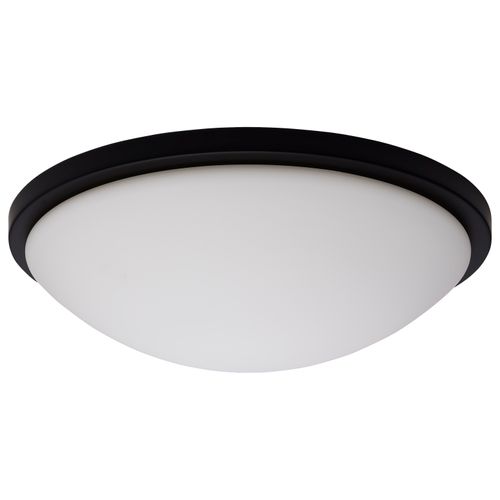 Main product image of Button 17 Inch LED Flush Mount Fixture Matte Black Finish CCT Selectable 120 Volts