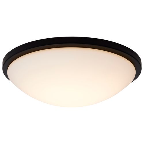 Main product image of Button 17 Inch LED Flush Mount Fixture Matte Black Finish CCT Selectable 120 Volts